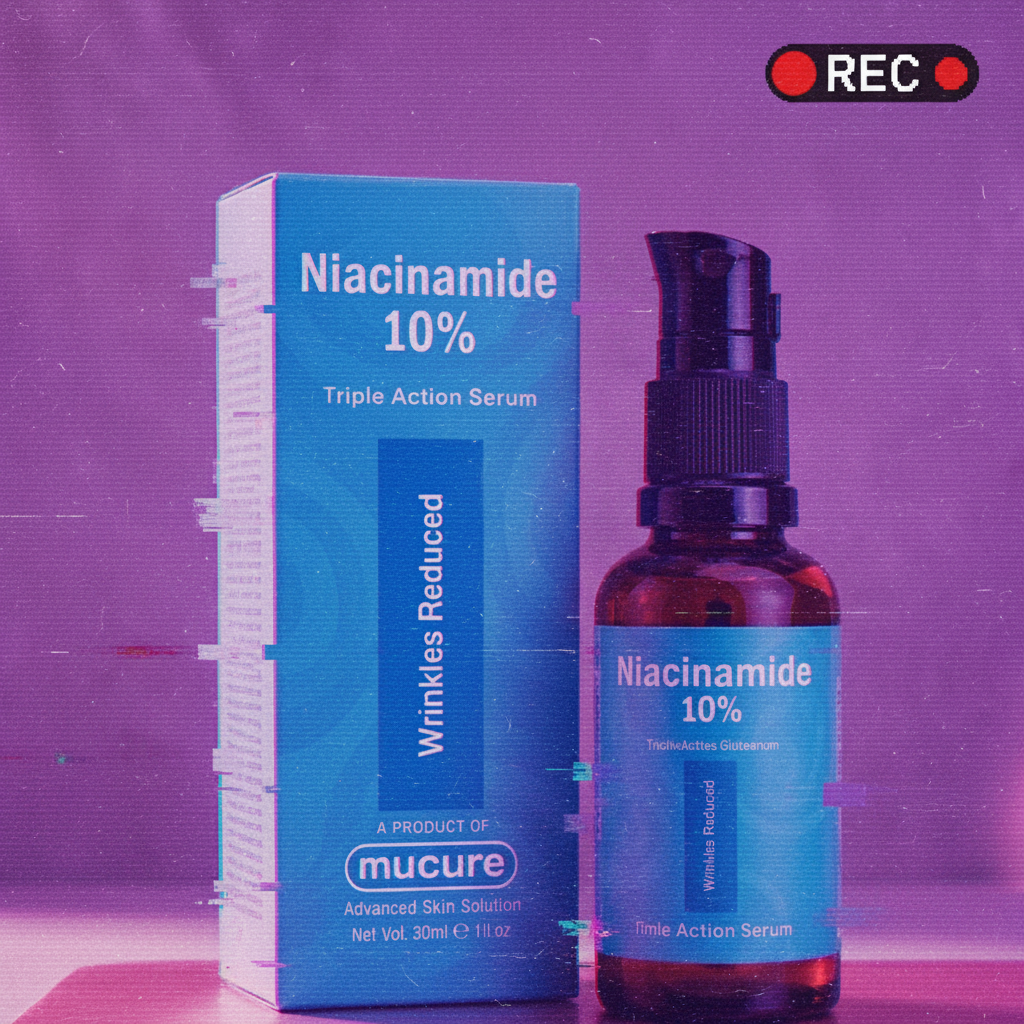 Mucure Brand 10% Niacinamide Triple Action Serum - High Potency Anti Wrinkle Face Skincare Formula For Smooth Youthful Radiant Complexion - 30ML